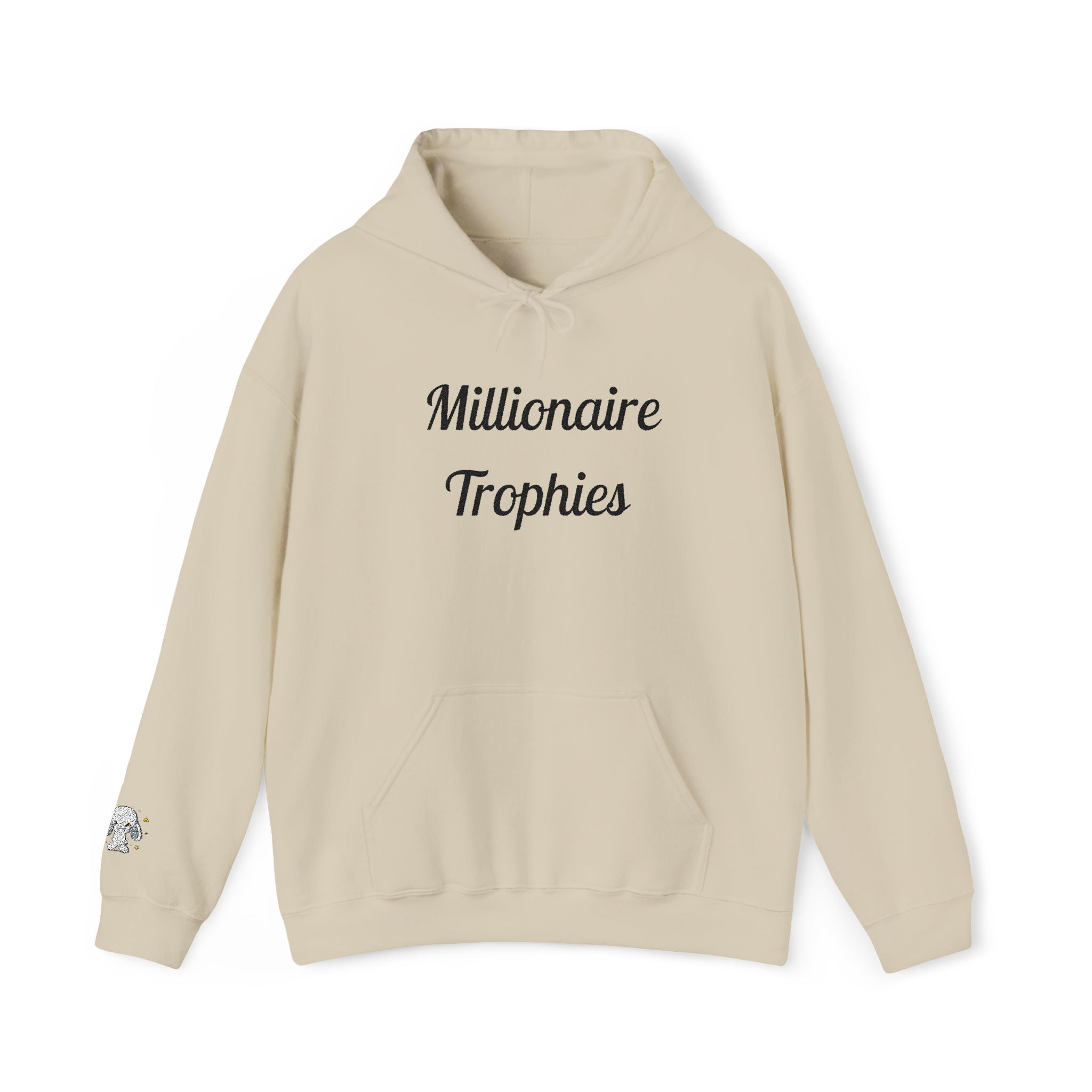 Stitched Black Logo Hoodie