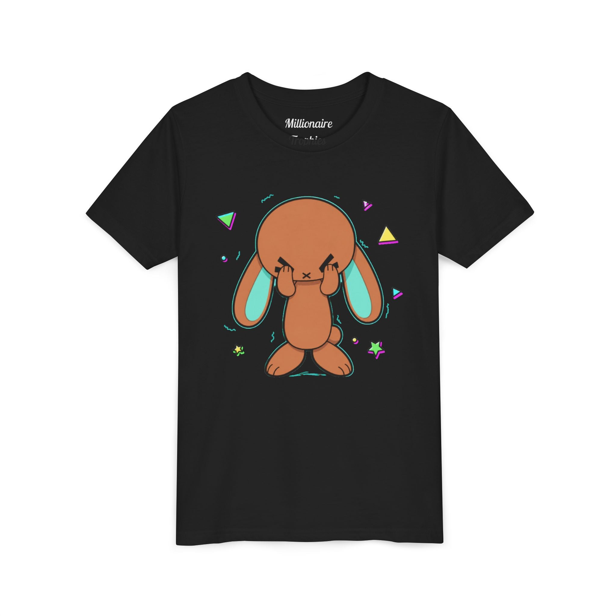 Kids Bunny Green Ears Graphic T‑Shirt