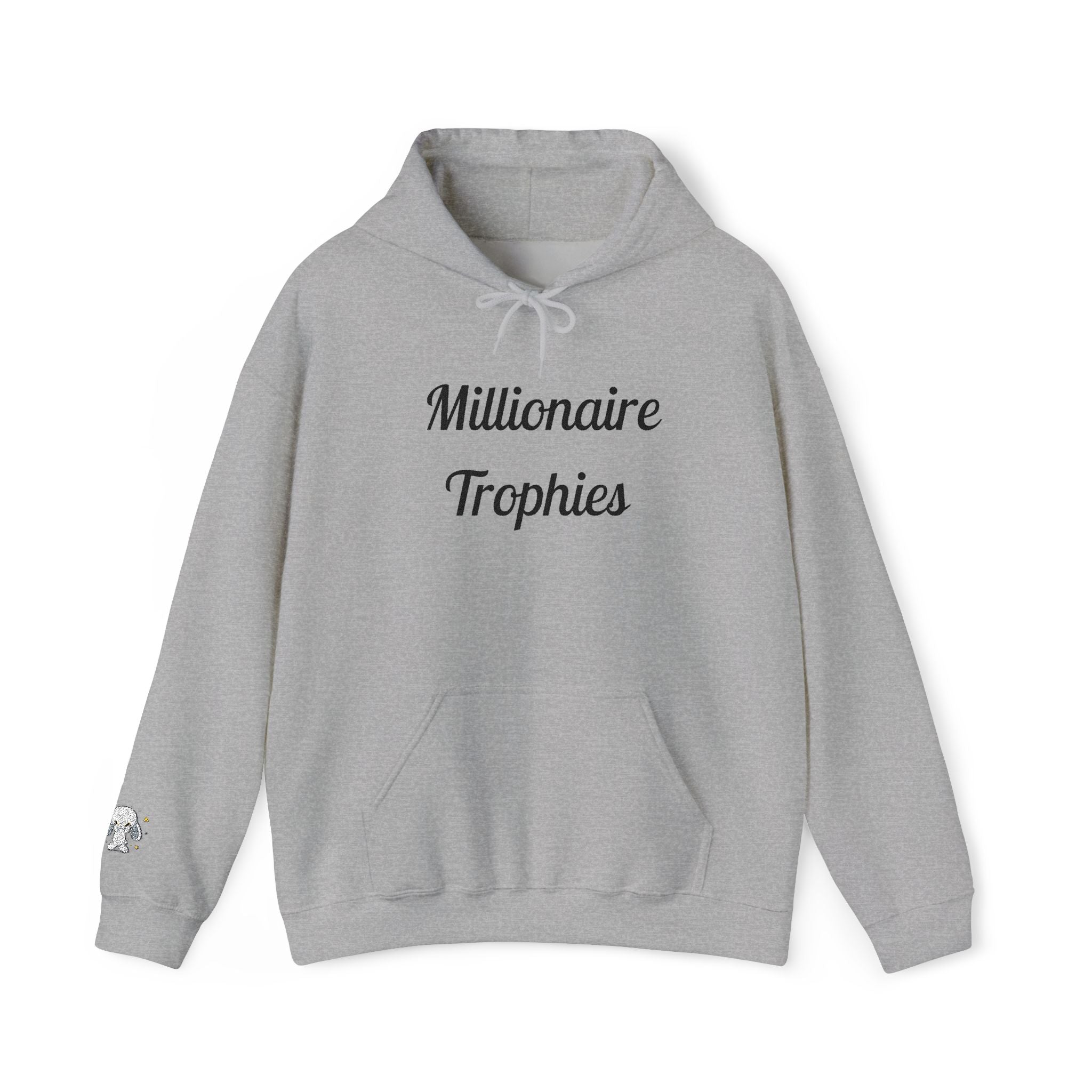 Stitched Black Logo Hoodie