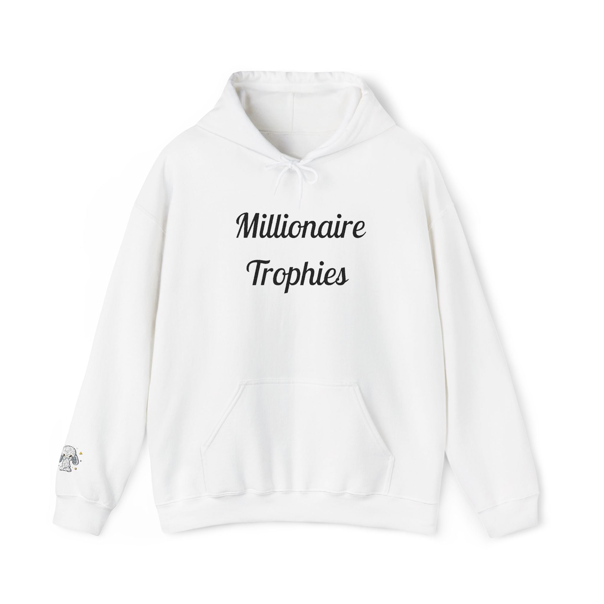 Stitched Black Logo Hoodie