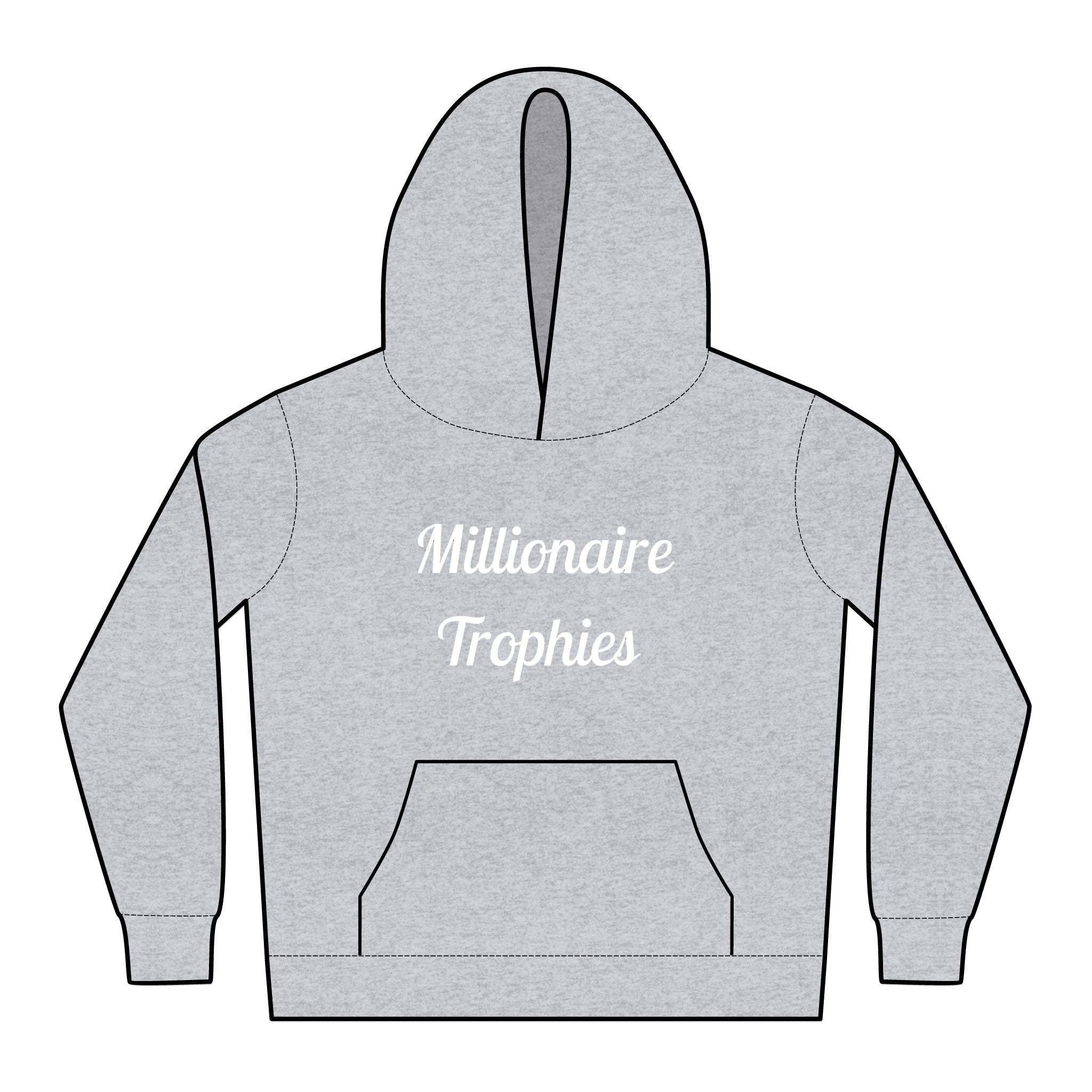 Green Ears Kids Pullover Hoodie - White Logo