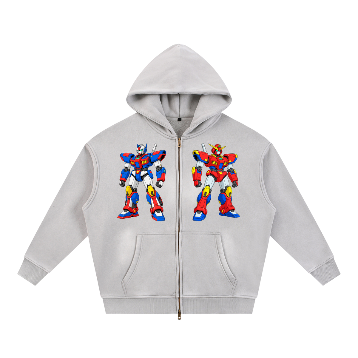Sunfade Two-way Zipper Gundam Hoodie