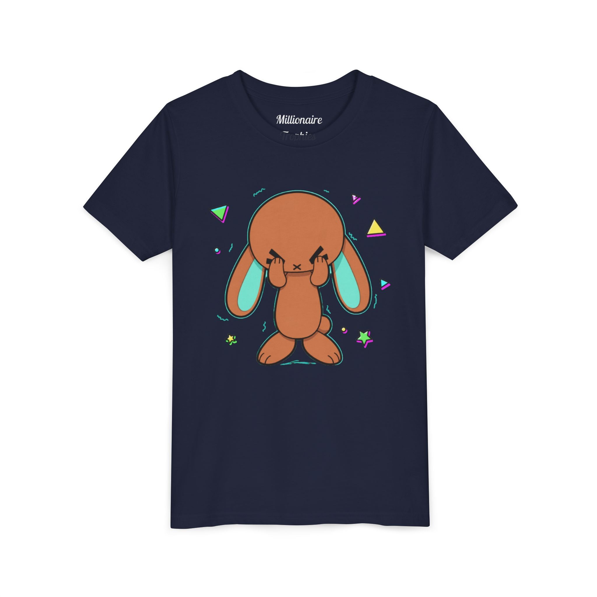 Kids Bunny Green Ears Graphic T‑Shirt