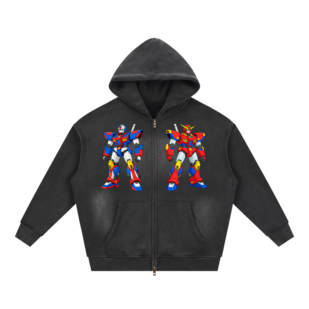 Sunfade Two-way Zipper Gundam Hoodie