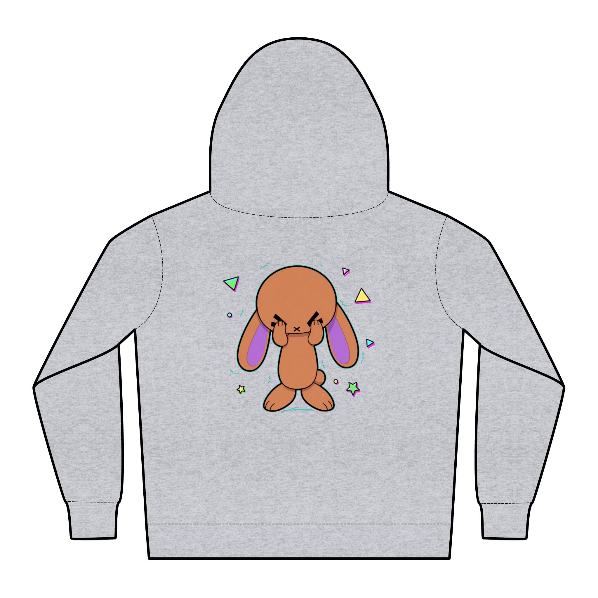 Purple Ears Kids Pullover Hoodie - White Logo