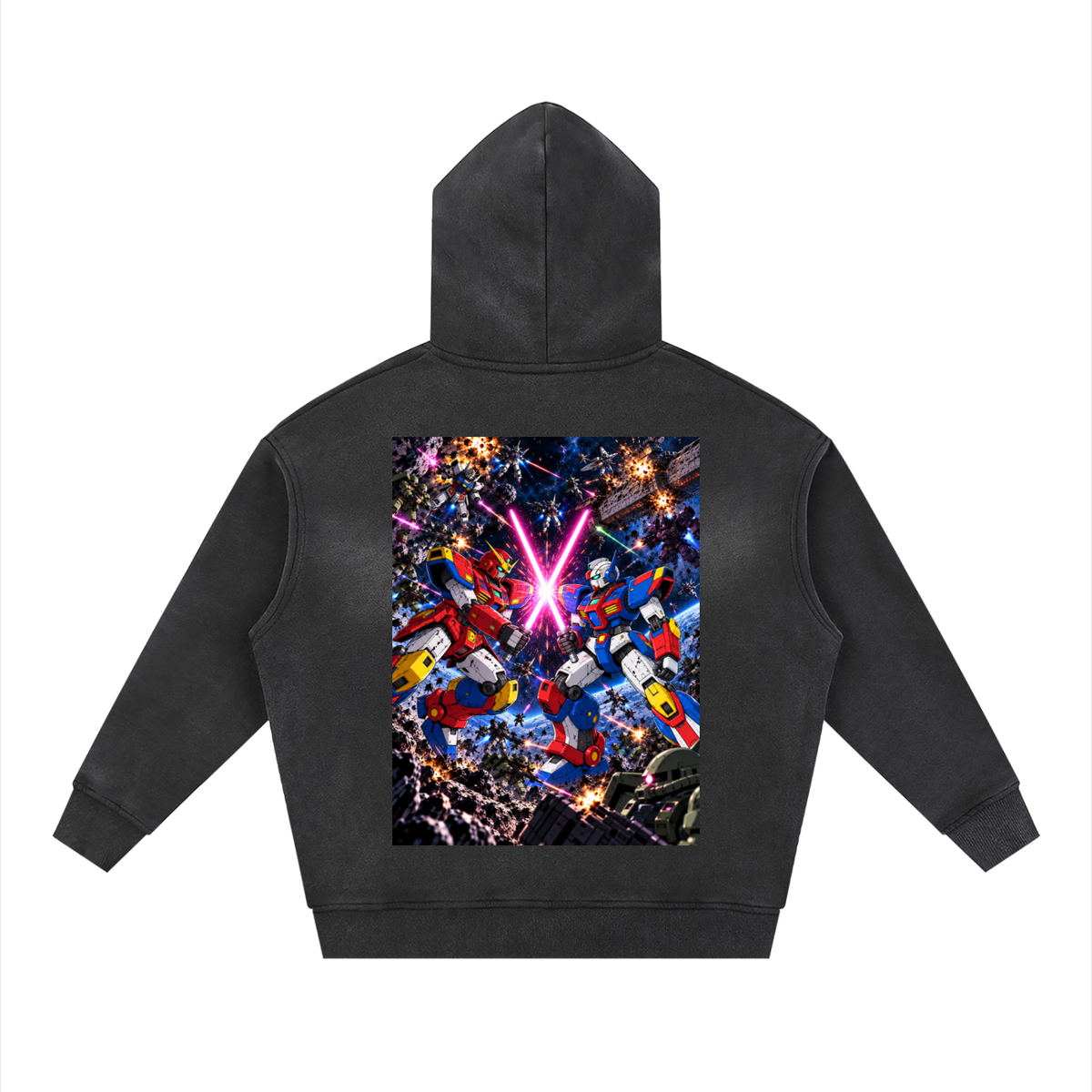 Sunfade Two-way Zipper Gundam Hoodie