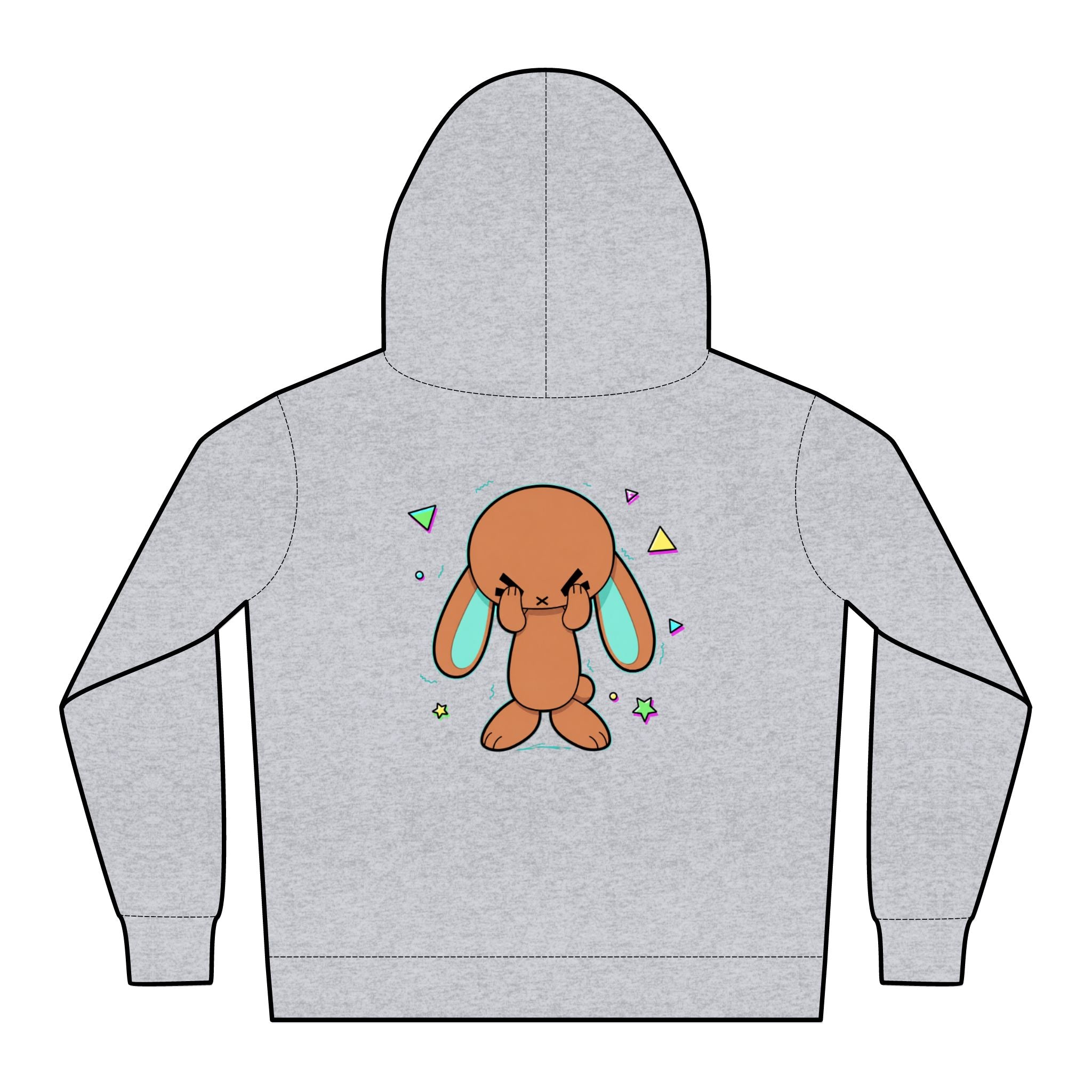 Green Ears Kids Pullover Hoodie - White Logo