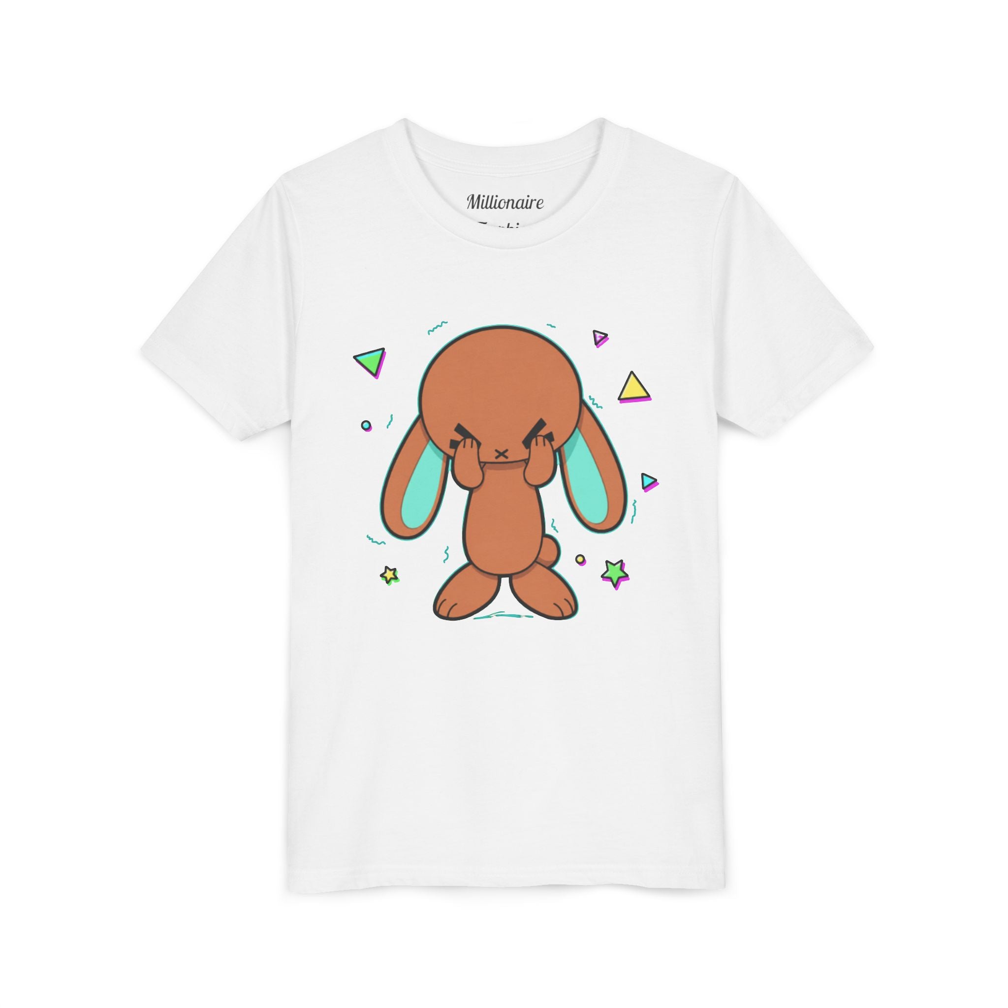 Kids Bunny Green Ears Graphic T‑Shirt