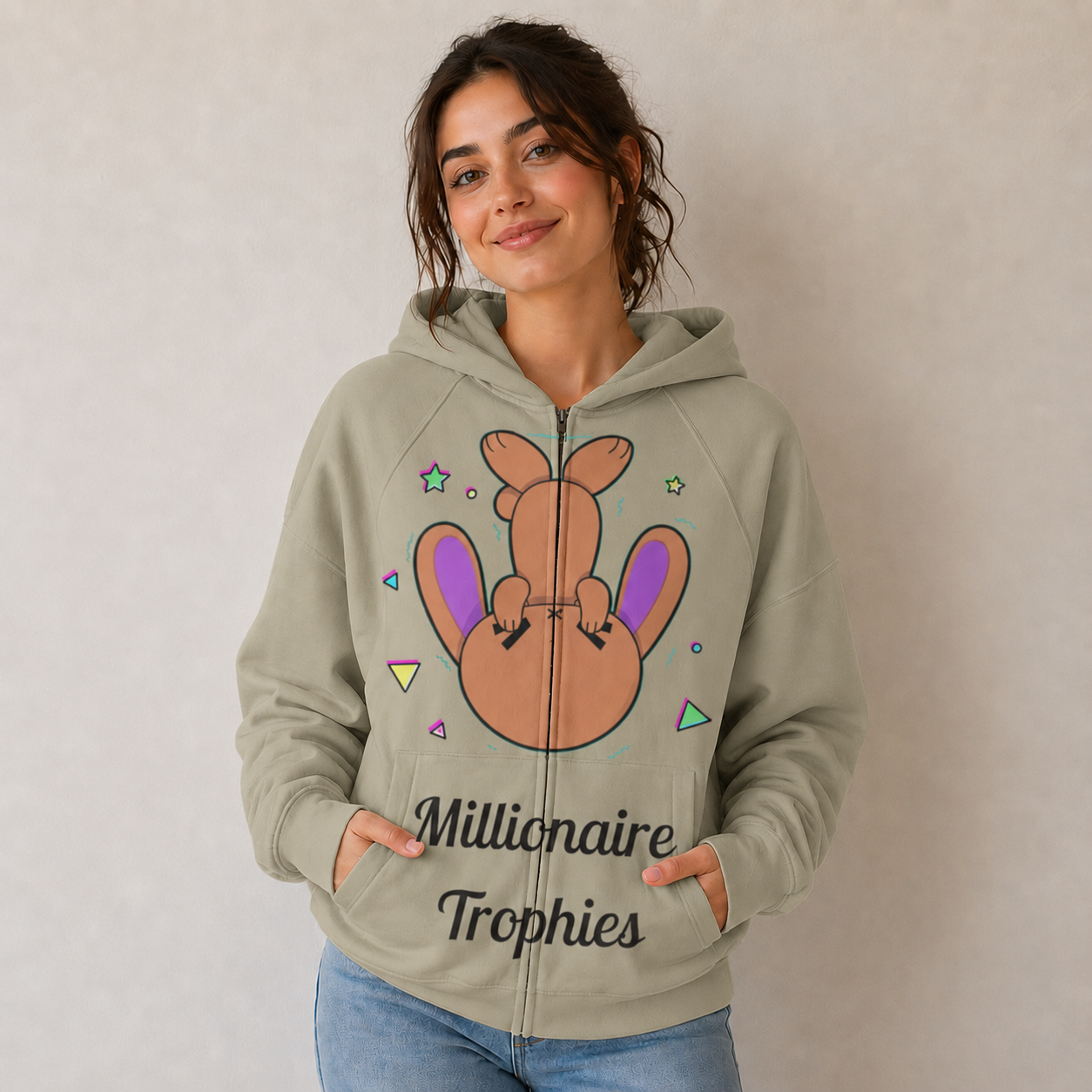 Purple Ears Hoodie - Black Logo