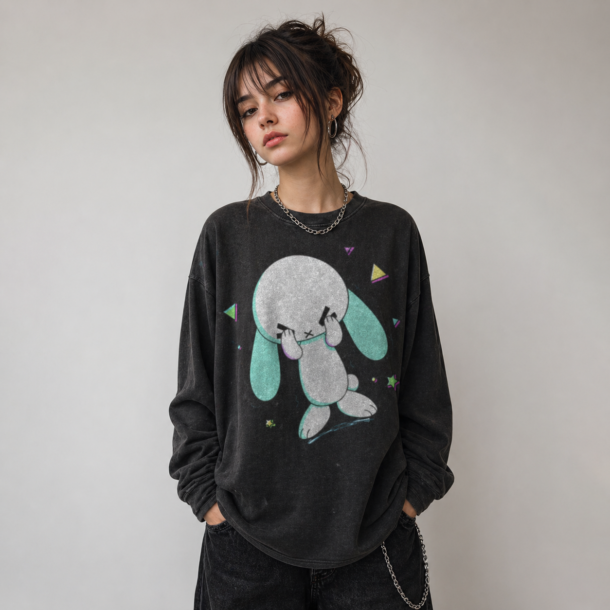 OG Green Ears Long Sleeve - White Logo