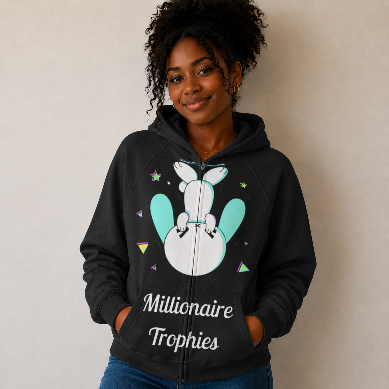 OG Green Ears Hoodie - White Logo