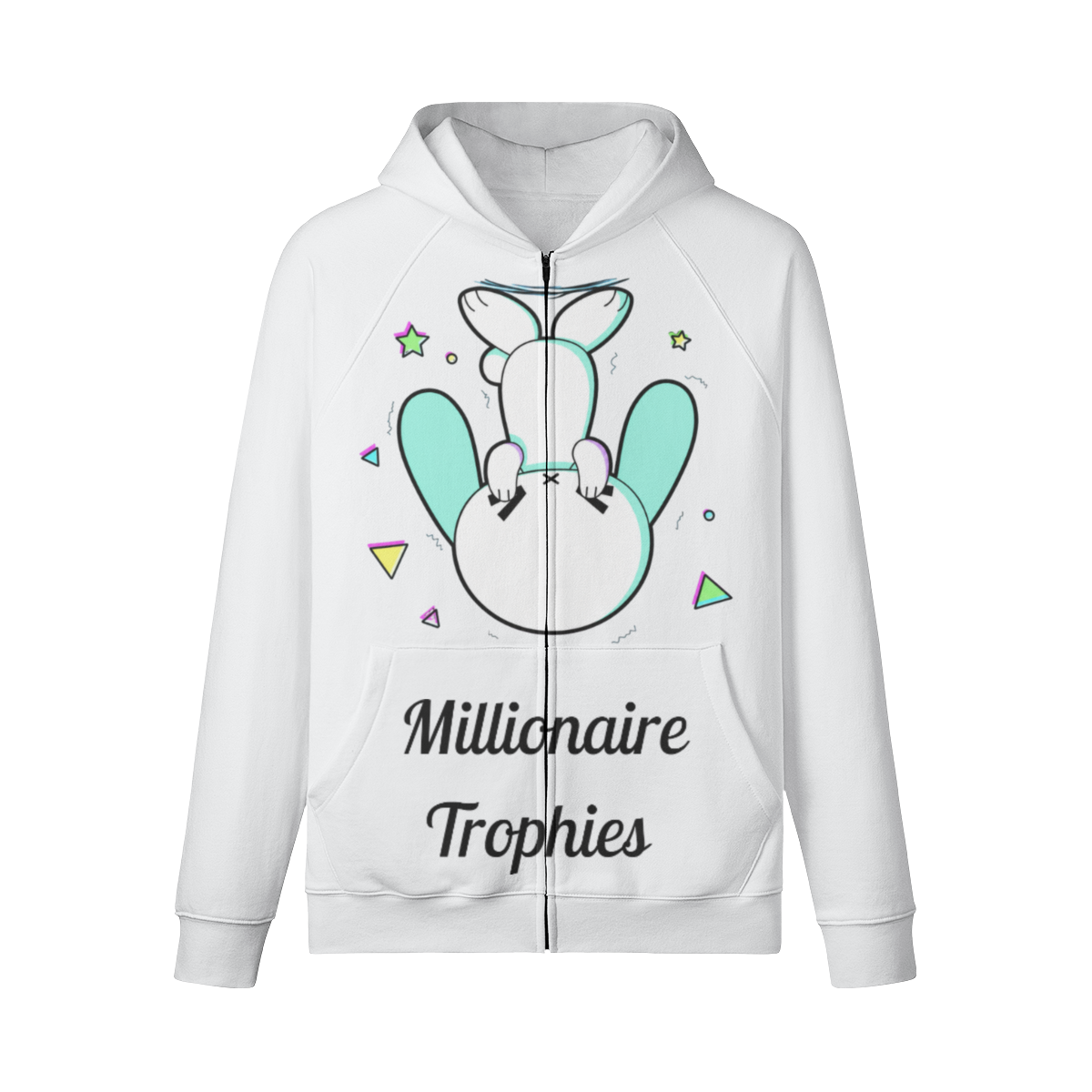 OG Green Ears Zip-Up Hoodie - Black Logo