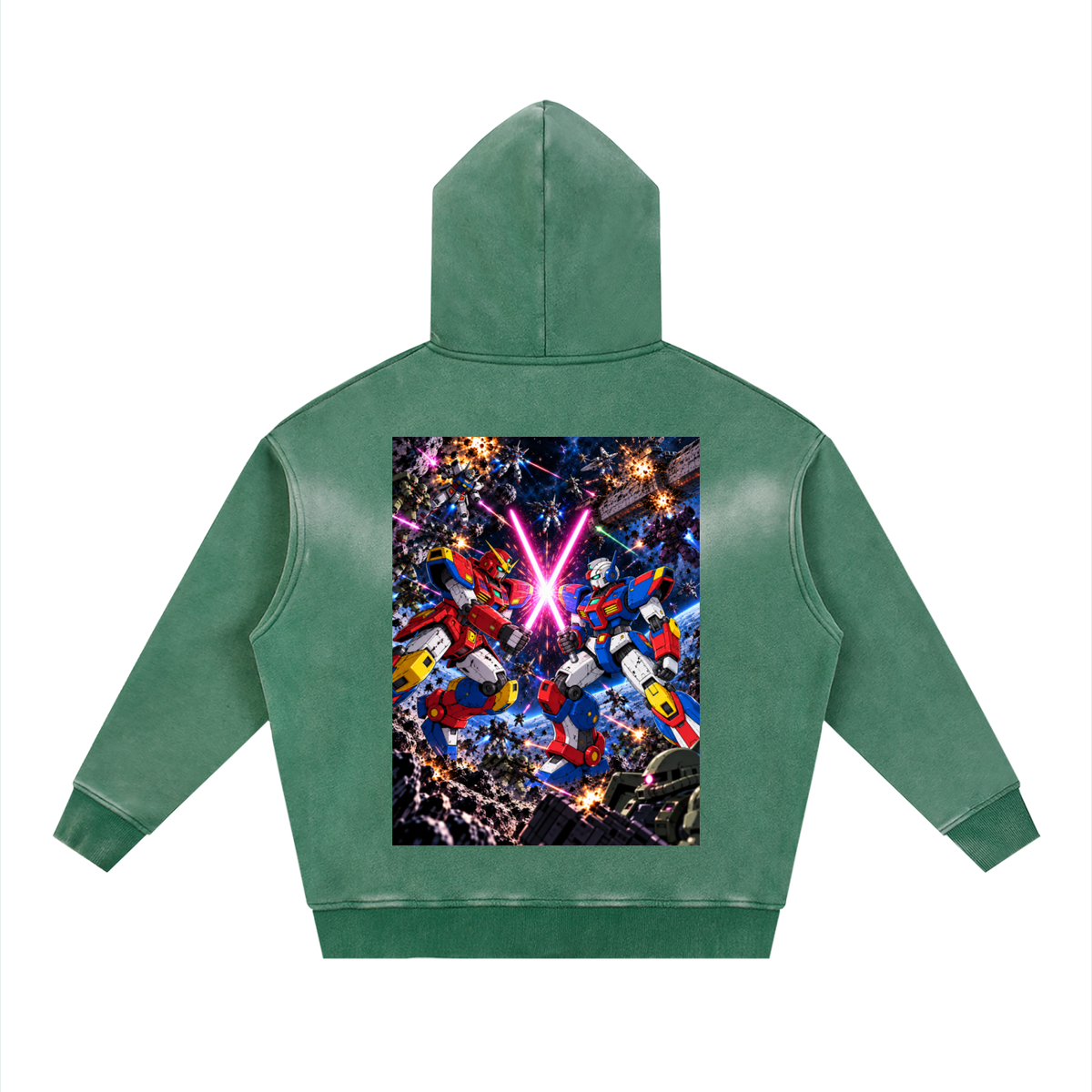 Sunfade Two-way Zipper Gundam Hoodie