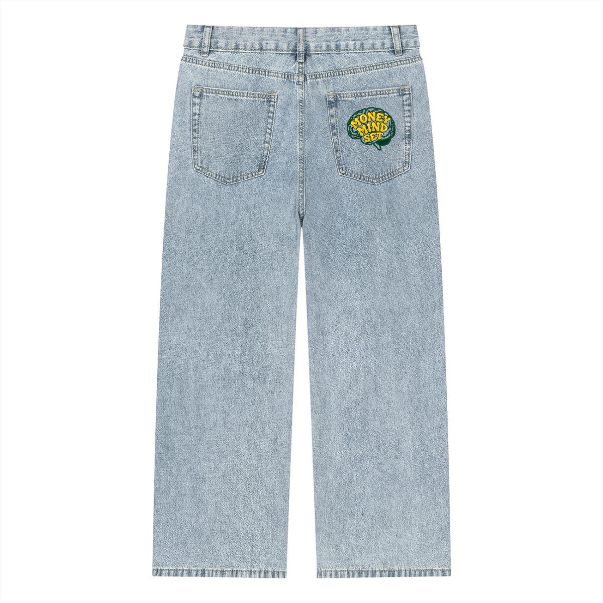 Unisex Vintage Wash Let's Get Rich Straight Leg Jeans